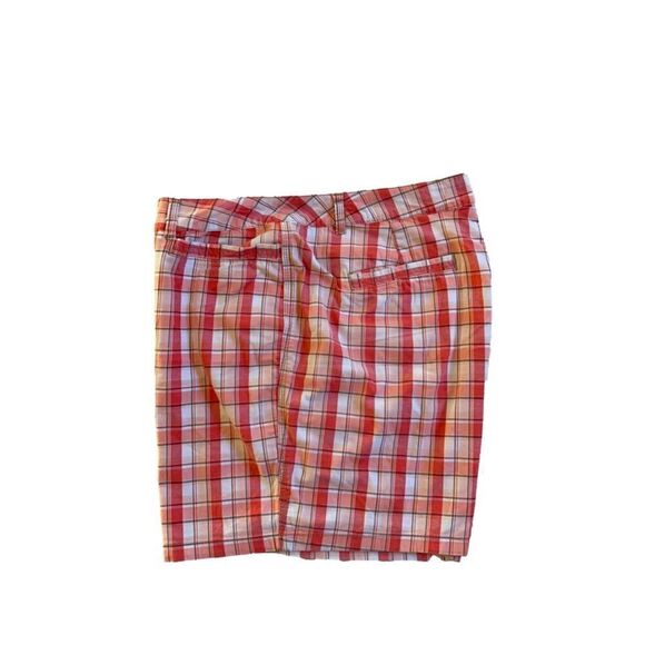 Women's St. John's Bay Red White Plaid Shorts Size 20W - Picture 1 of 7